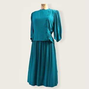 Vintage Two Piece Skirt Set Coord Set Size 6